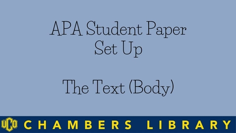 Thumbnail for Mac APA Student Paper: The Text 2023