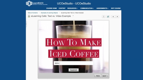 Thumbnail for entry eLearning Cafe: Learning Object Screencast