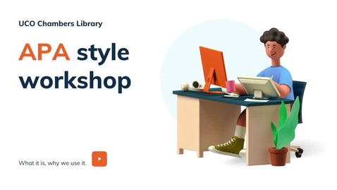 Thumbnail for APA style workshop