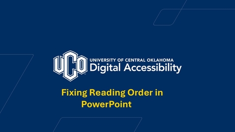 Thumbnail for Fixing Reading Order in PowerPoint