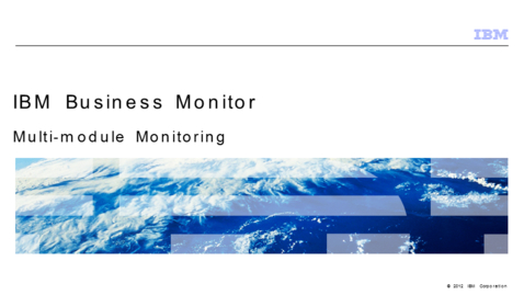 Thumbnail for Multi-module monitoring using the global monitoring context wizard