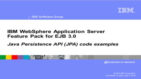 Thumbnail for JPA code examples