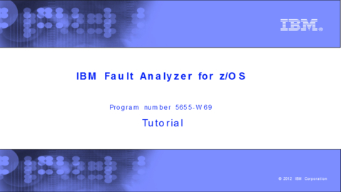 Thumbnail for entry Chapter 05: Viewing a real-time fault analysis report