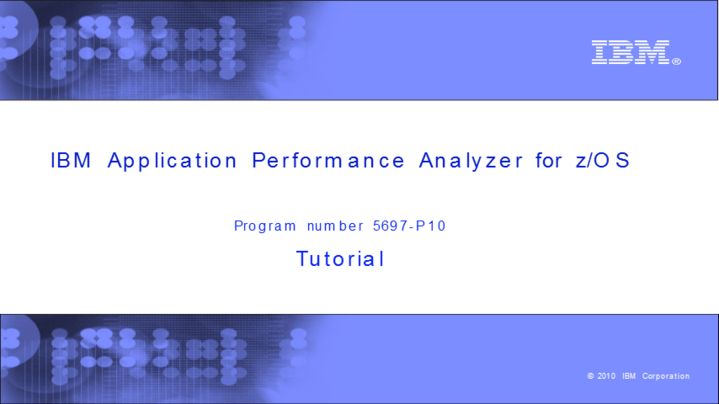 Thumbnail for channel Application Performance Analyzer for z/OS