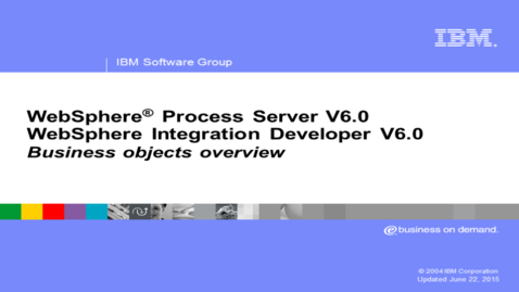 Thumbnail for entry Business objects overview