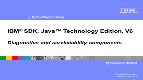 Thumbnail for entry Overview of serviceability components