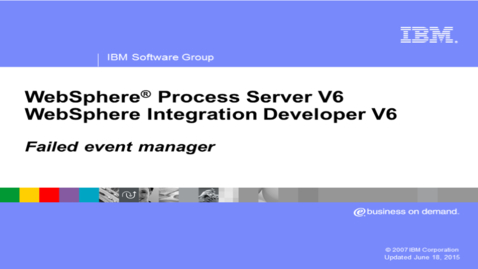 Thumbnail for Failed event manager