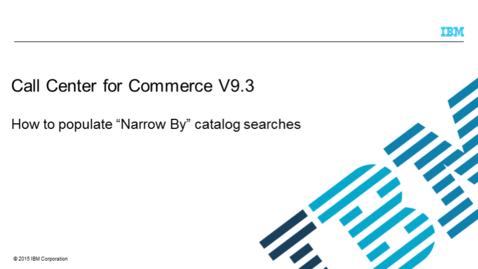 Thumbnail for How to populate “Narrow By” catalog searches