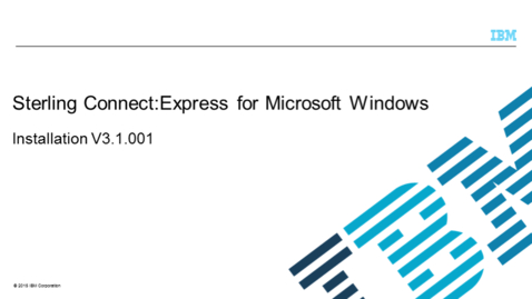 Thumbnail for entry Connect:Express for Windows installatation version 3.1.001