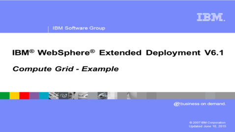 Thumbnail for Compute Grid example