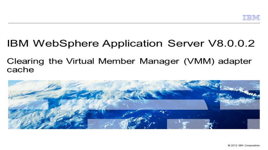 Clearing The Virtual Member Manager Vmm Adapter Cache Ibm