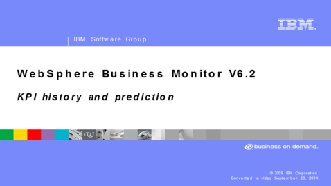 Thumbnail for entry KPI history and prediction