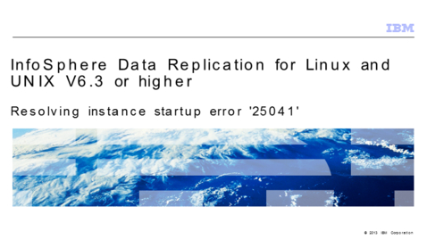 Thumbnail for entry Resolving instance startup error '25041'