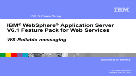Thumbnail for WS-Reliable messaging