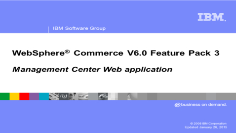 Thumbnail for entry Management Center Web application
