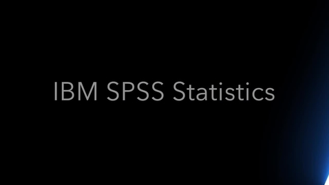 Thumbnail for entry Output and visualization with IBM SPSS Statistics and the New User Interface