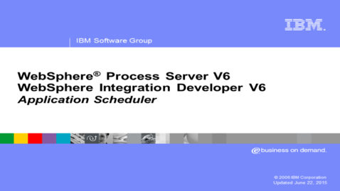 Thumbnail for Application scheduler