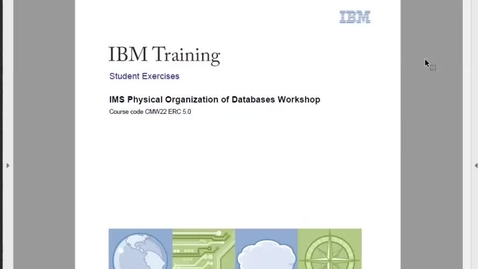 Thumbnail for entry CM22 IMS Physical Organization of Databases Unit 14 Lab 4 (Database Design Considerations)