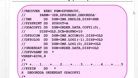 Thumbnail for entry CM22 IMS Physical Organization of Databases Unit 13 Part 3 (Database Recovery)