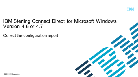 Thumbnail for entry Collect the configuration report