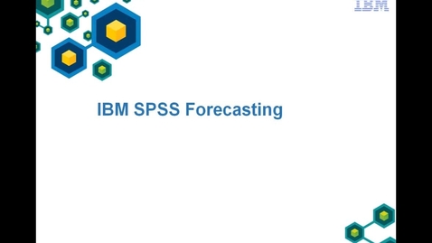 Thumbnail for entry IBM SPSS Statistics Forecasting demo