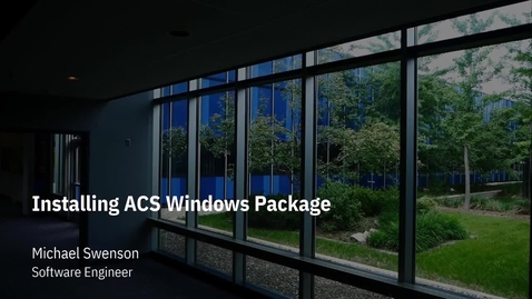Thumbnail for entry How to Install the ACS Windows Application Package