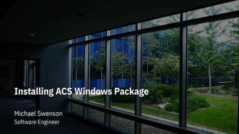 Thumbnail for How to Install the ACS Windows Application Package