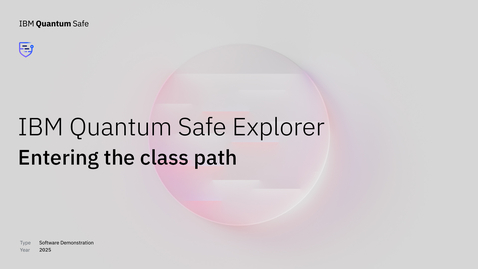 Thumbnail for Entering the class path - IBM Quantum Safe Explorer