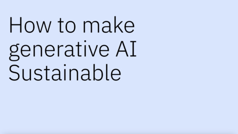 Thumbnail for entry Sustainability of generative AI featuring Sreejit Roy