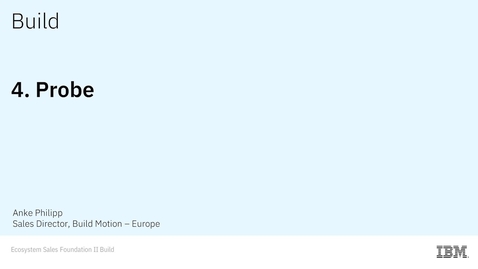 Thumbnail for Probe &amp; how IBM sellers probe