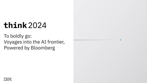 Thumbnail for To boldly go: Voyages into the AI frontier, Powered by Bloomberg