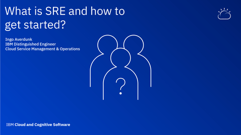 Thumbnail for What is SRE and how to get started - Thought Leaders Webinar Series