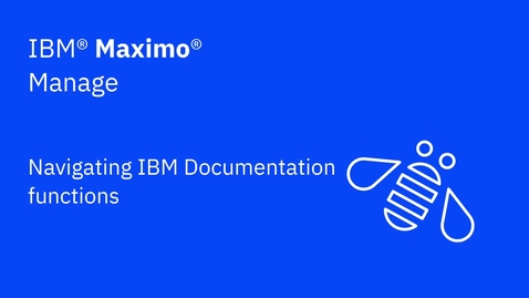 Thumbnail for entry Navigating IBM Documentation functions