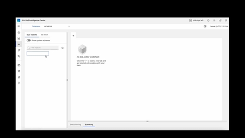 Thumbnail for [How-to] Db2 Intelligence Center - SQL Workbench