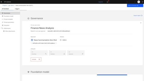 Thumbnail for entry Model evaluation and documentation with IBM watsonx.governance