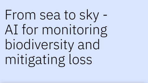 Thumbnail for entry From sea to sky - AI for monitoring biodiversity and mitigating loss featuring Adam Thompson