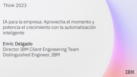 Thumbnail for Think Madrid 2023 - Inteligencia artificial para las empresas.