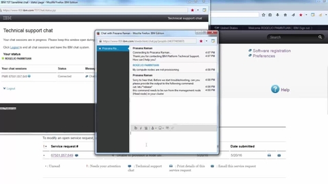 Thumbnail for IBM Technical Support Chat - LiveChat