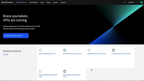 Thumbnail for IBM API Connect Developer Portal