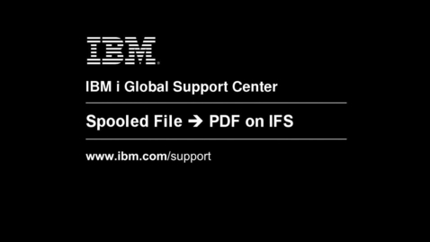 Thumbnail for entry Storing Spooled Files on the IFS with Infoprint Server