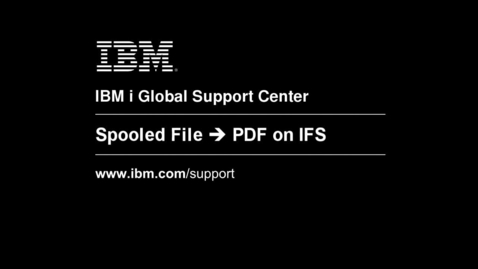 Thumbnail for Storing Spooled Files on the IFS with Infoprint Server