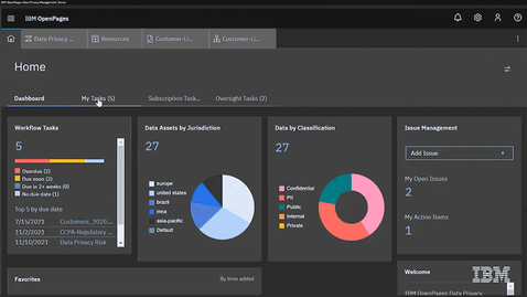 Thumbnail for IBM OpenPages Data Privacy Management: Demo