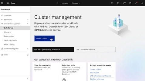 Thumbnail for Red Hat OpenShift on IBM Cloud Overview