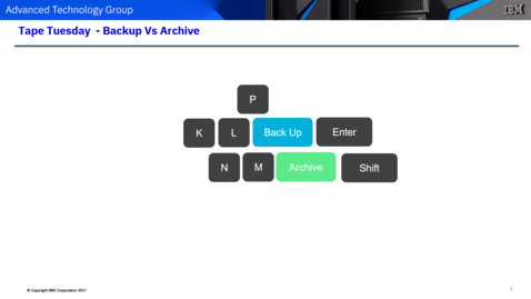 Thumbnail for entry Tape Backup Vs Archive and the differences 