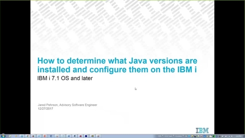 Thumbnail for entry How to determine what Java versions are installed and configured on the IBM i
