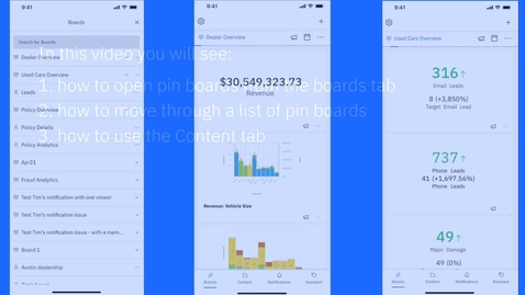 Thumbnail for Mobile - Navigating IBM Cognos Analytics for Mobile (11.2.2)