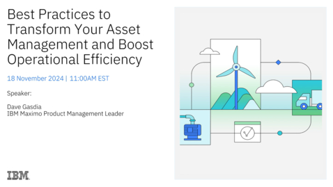 Thumbnail for Best Practices to Transform Your Asset Management and Boost Operational Efficiency - Webinar