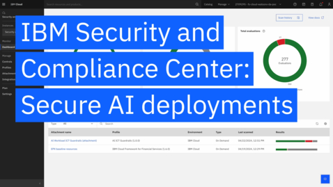 Thumbnail for Security and compliance visibility of AI deployments on IBM Cloud