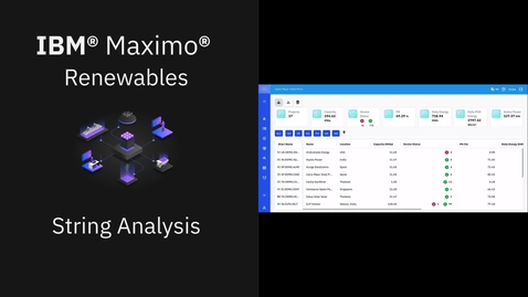 Thumbnail for String analysis in IBM Maximo Renewables