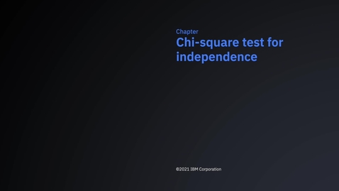 Thumbnail for entry SPSS Statistics Early Access Program - Chi-square test for independence